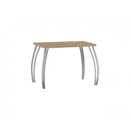 Table Arcadia Compact – Chêne artisanal & chrome Golddeco