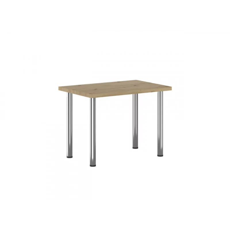 Table Milano Compact – Chêne artisanal & chrome Golddeco