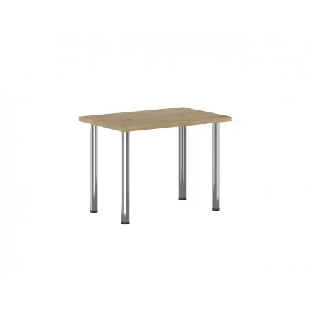 Table Milano Compact – Chêne artisanal & chrome Golddeco