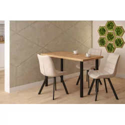 Table Milano Compact Noir – Chêne artisanal Golddeco