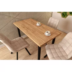 Table Milano Compact Noir – Chêne artisanal Golddeco