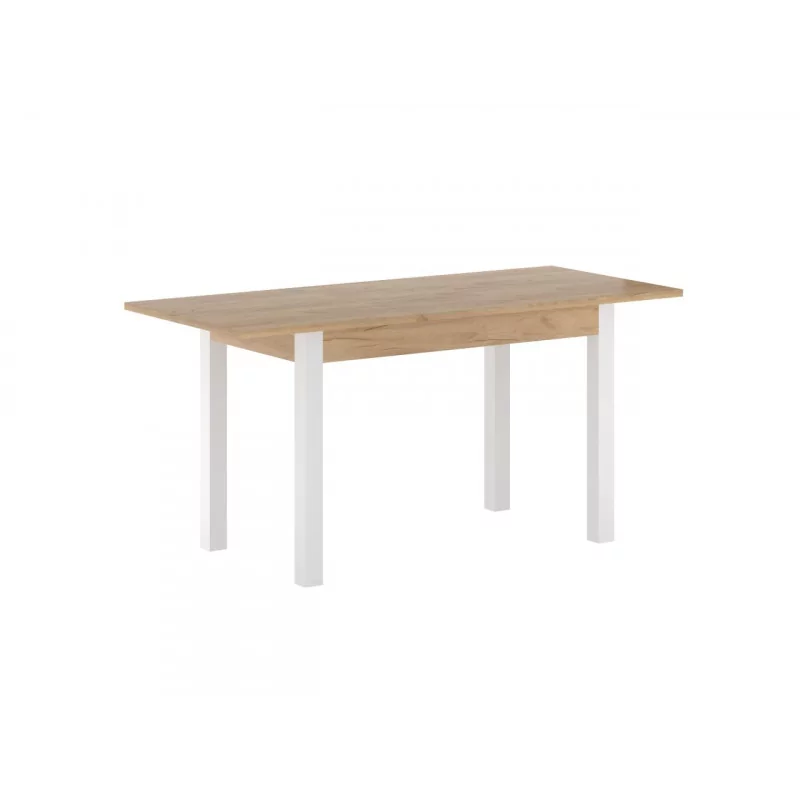 Table Extensible Milano Blanc & Chêne Doré Golddeco