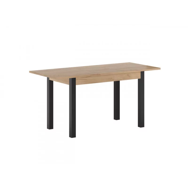 Table Extensible Milano Noir & Chêne Doré Golddeco