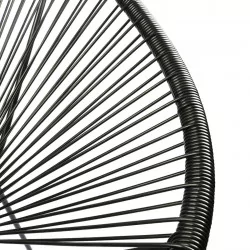 Fauteuil Lounge Noir en Technorattan – Look Design et Léger | Golddeco