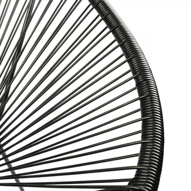 Fauteuil Lounge Noir en Technorattan – Look Design et Léger | Golddeco