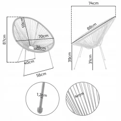 Fauteuil Lounge Noir en Technorattan – Look Design et Léger | Golddeco