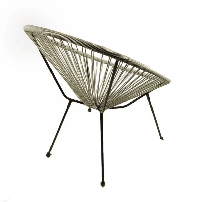 Fauteuil Lounge Beige en Technorattan – Élégance Naturelle | Golddeco