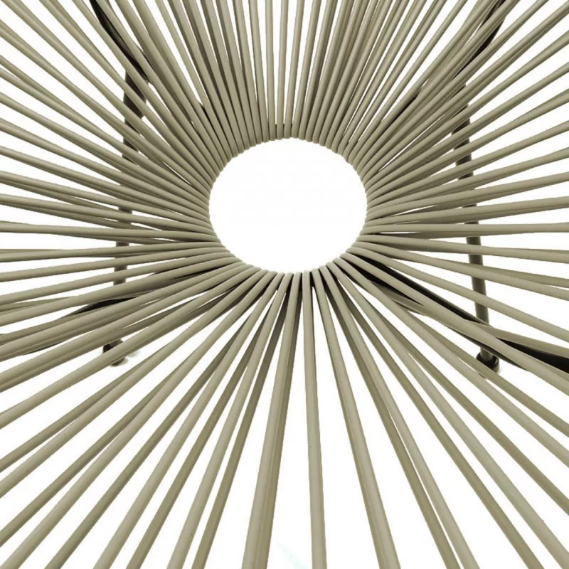 Fauteuil Lounge Beige en Technorattan – Élégance Naturelle | Golddeco