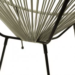 Fauteuil Lounge Beige en Technorattan – Élégance Naturelle | Golddeco