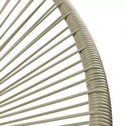 Fauteuil Lounge Beige en Technorattan – Élégance Naturelle | Golddeco