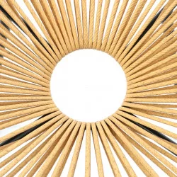 Fauteuil Lounge en Technorattan Naturel – Style Décontracté & Élégant