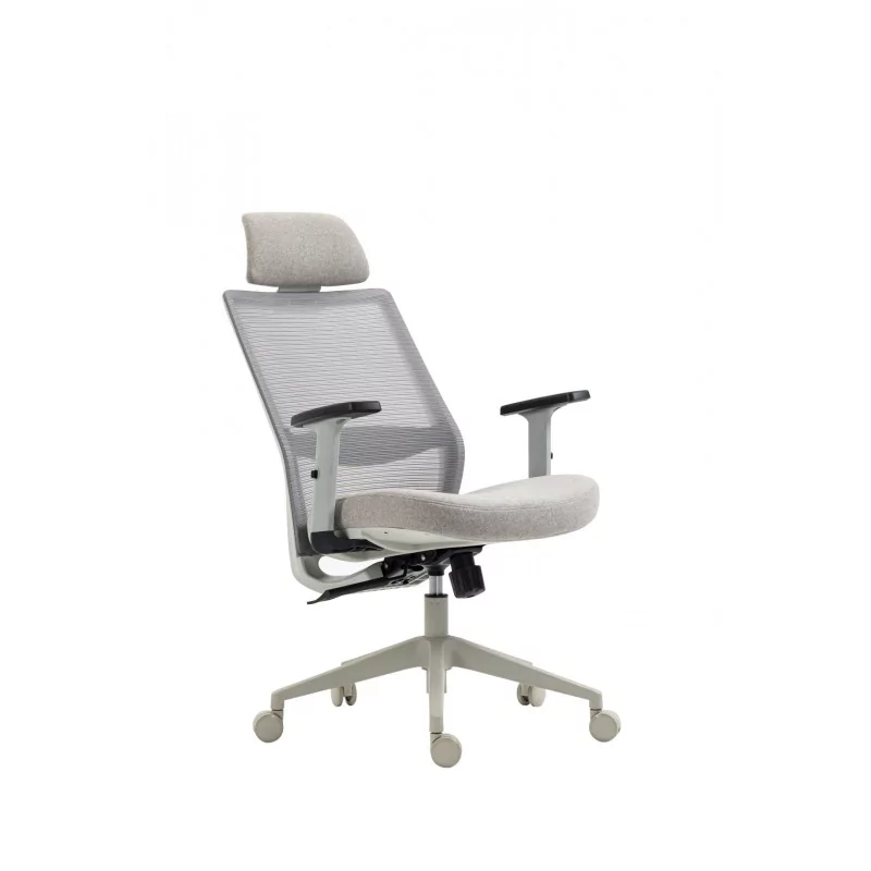 Fauteuil ERGOMAX – Gris clair intégral ergonomique