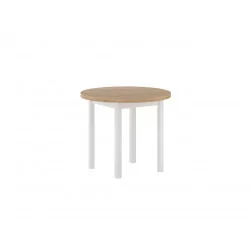 Table Ronde Verona Chêne Doré & Blanc – Esprit Scandinave Golddeco