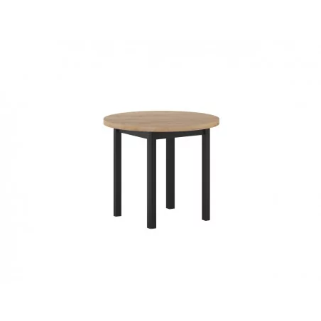 Table Ronde Ravenna Chêne Doré & Noir – Style Industriel