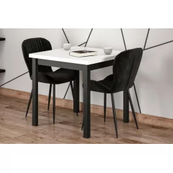Table Carrée Modena Blanc & Noir – Design Moderne