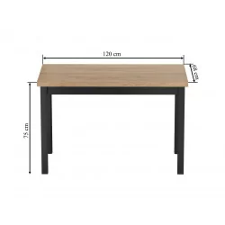 Table Verona Chêne Doré & Noir – Style Industriel