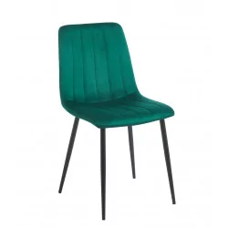 Chaise Colins Velours Vert Émeraude – Élégance et Confort