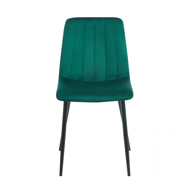 Chaise Colins Velours Vert Émeraude – Élégance et Confort