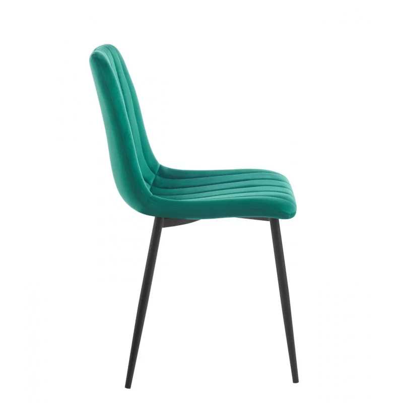 Chaise Colins Velours Vert Émeraude – Élégance et Confort