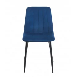 Chaise Colins velours bleu – Élégance chic & confort Golddeco