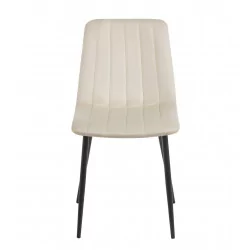 Chaise Colins velours beige – Élégance chic & confort Golddeco