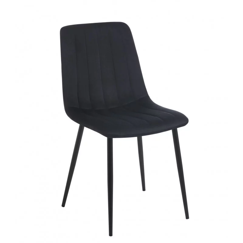 Chaise Colins velours noir – Élégance intemporelle & confort Golddeco