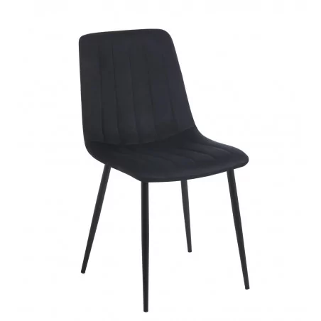 Chaise Colins velours noir – Élégance intemporelle & confort Golddeco