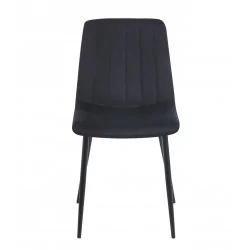 Chaise Colins velours noir – Élégance intemporelle & confort Golddeco