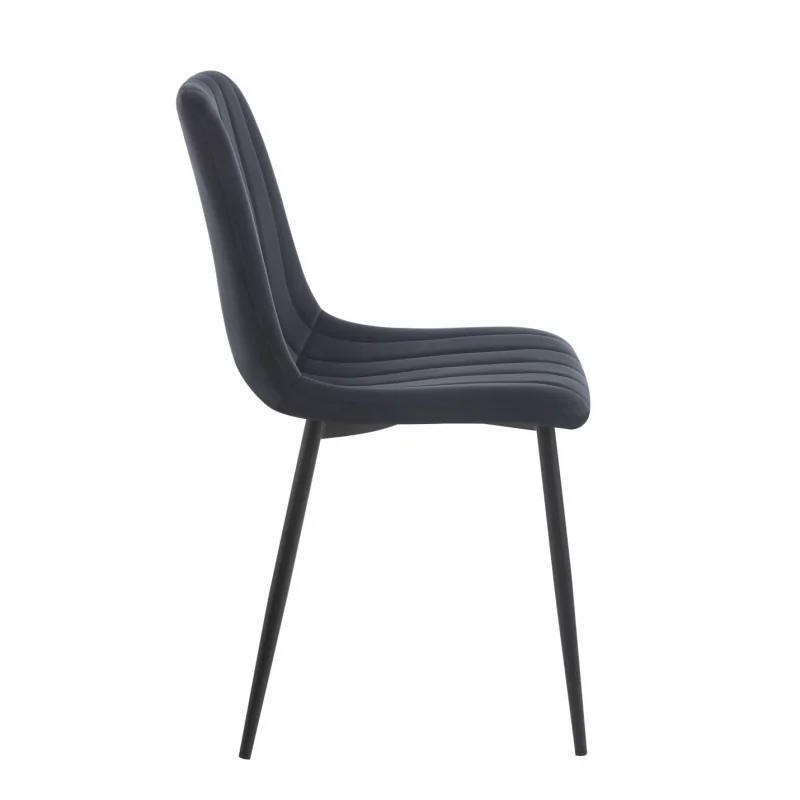 Chaise Colins velours noir – Élégance intemporelle & confort Golddeco
