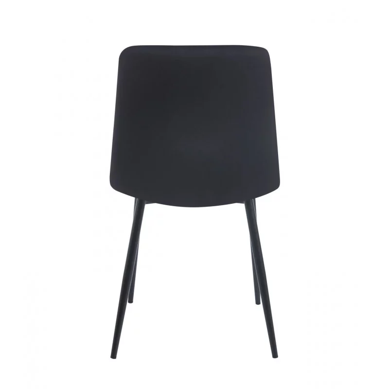 Chaise Colins velours noir – Élégance intemporelle & confort Golddeco