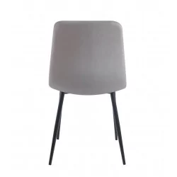 Chaise Colins velours gris – Design contemporain & confort Golddeco