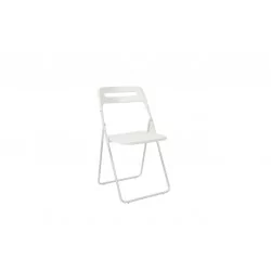Chaise pliante Bea blanche – Pratique & design minimaliste Golddeco