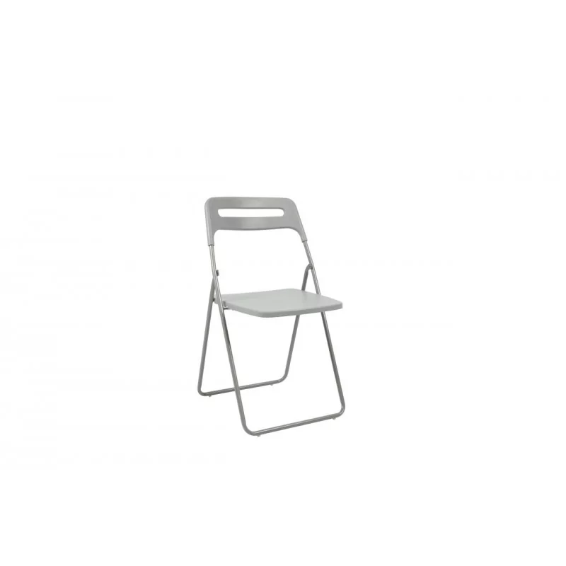 Chaise pliante Bea grise – Design pratique & robuste Golddeco