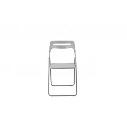 Chaise pliante Bea grise – Design pratique & robuste Golddeco