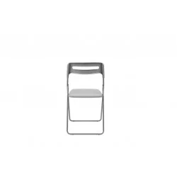 Chaise pliante Bea grise – Design pratique & robuste Golddeco