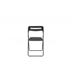 Chaise pliante Bea noire – Design pratique & robuste Golddeco