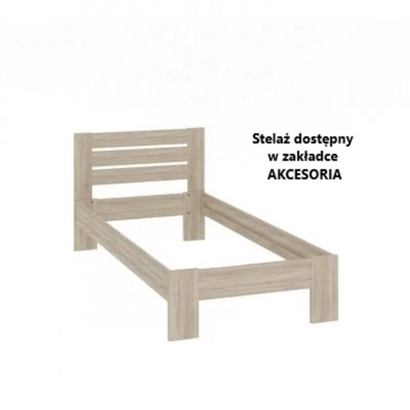 Lit 90x200 aspect chêne Sonoma – structure bois élégante et résistante | Golddeco