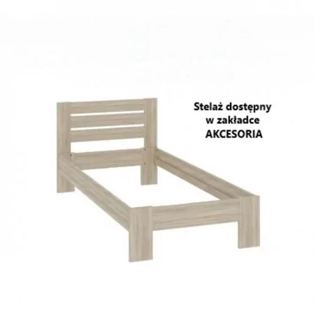 Lit 90x200 aspect chêne Sonoma – structure bois élégante et résistante | Golddeco