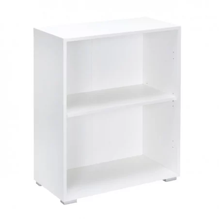 Bibliothèque blanche – 2 étagères 60 cm | Golddeco