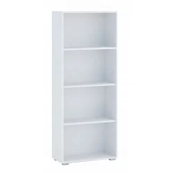 Bibliothèque Pure blanche – 4 étagères 60 cm | Golddeco