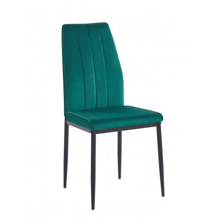 Chaise Capri velours vert – Élégance & confort Golddeco