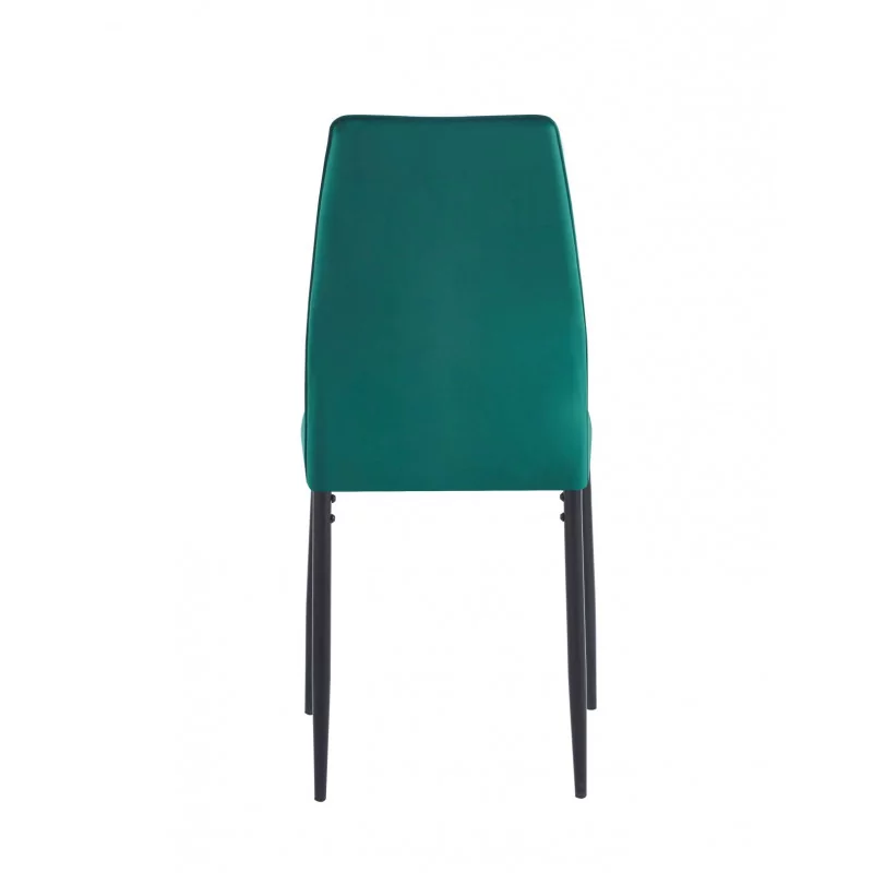 Chaise Capri velours vert – Élégance & confort Golddeco