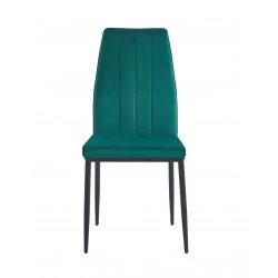 Chaise Capri velours vert – Élégance & confort Golddeco