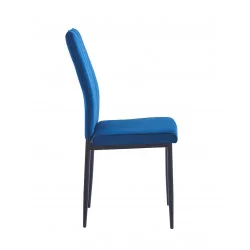 Chaise Capri velours bleu – Élégance moderne & confort Golddeco