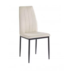 Chaise Capri velours beige – Élégance & confort Golddeco