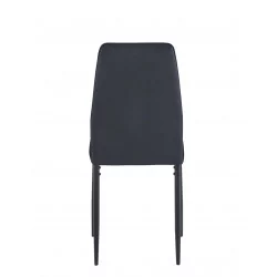 Chaise Capri velours noir – Élégance & confort Golddeco