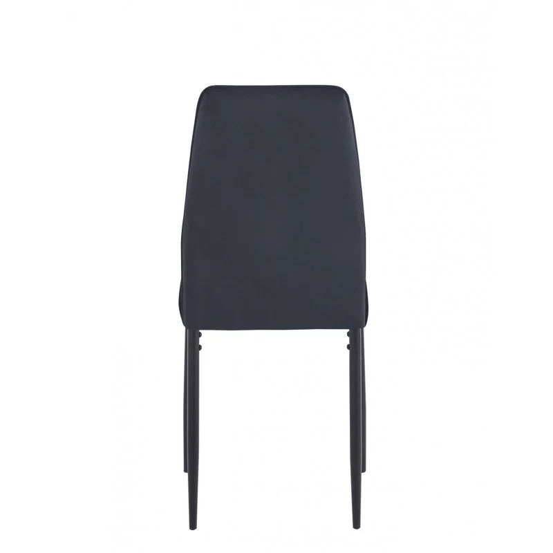 Chaise Capri velours noir – Élégance & confort Golddeco