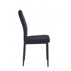 Chaise Capri velours noir – Élégance & confort Golddeco