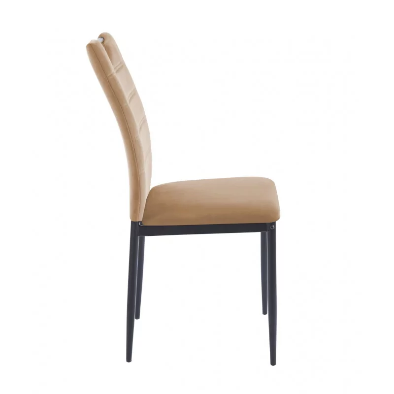 Chaise Harry velours cappuccino – Design & confort Golddeco
