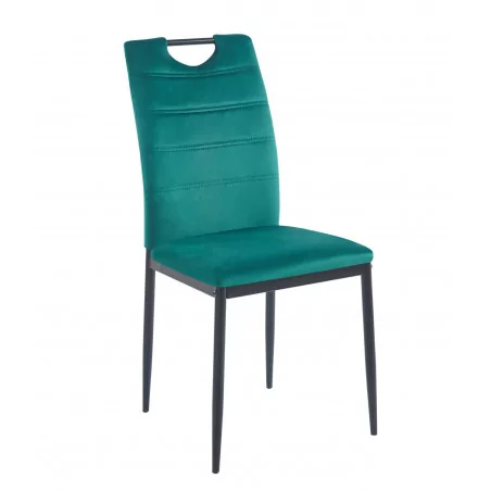 Chaise Harry velours vert – Élégance & confort Golddeco
